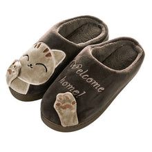 Load image into Gallery viewer, Cute Non-slip Winter Animal Men Slippers Home Female Comfort Floor Male Shoes Cotton Indoor Slippers Plush Slipper Size 40-45